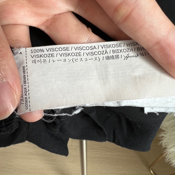 Mango Casual Viscose black summer top - Picture 4 of 4